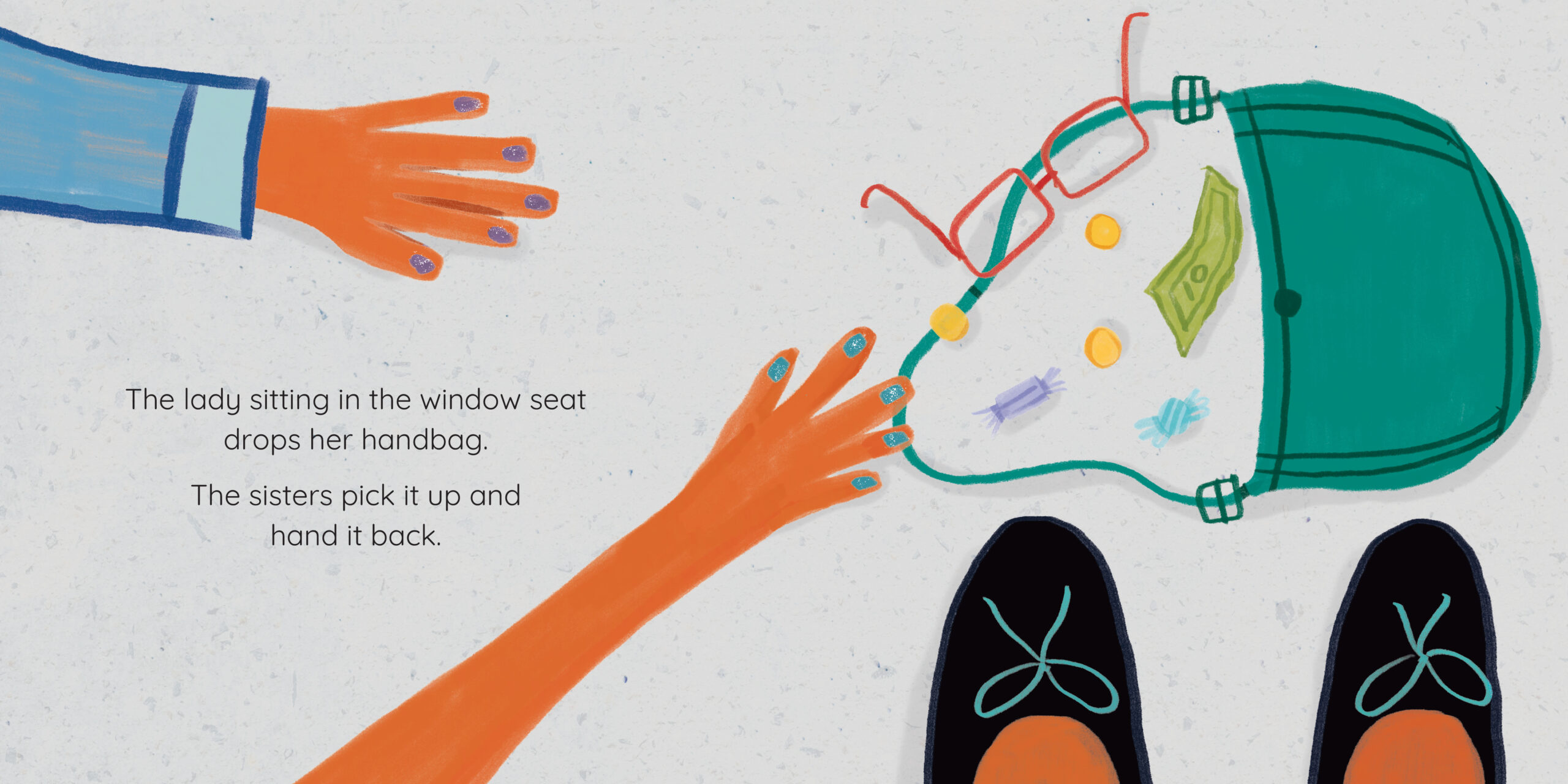 The Window Seat — original illustrated page 9, English text included
