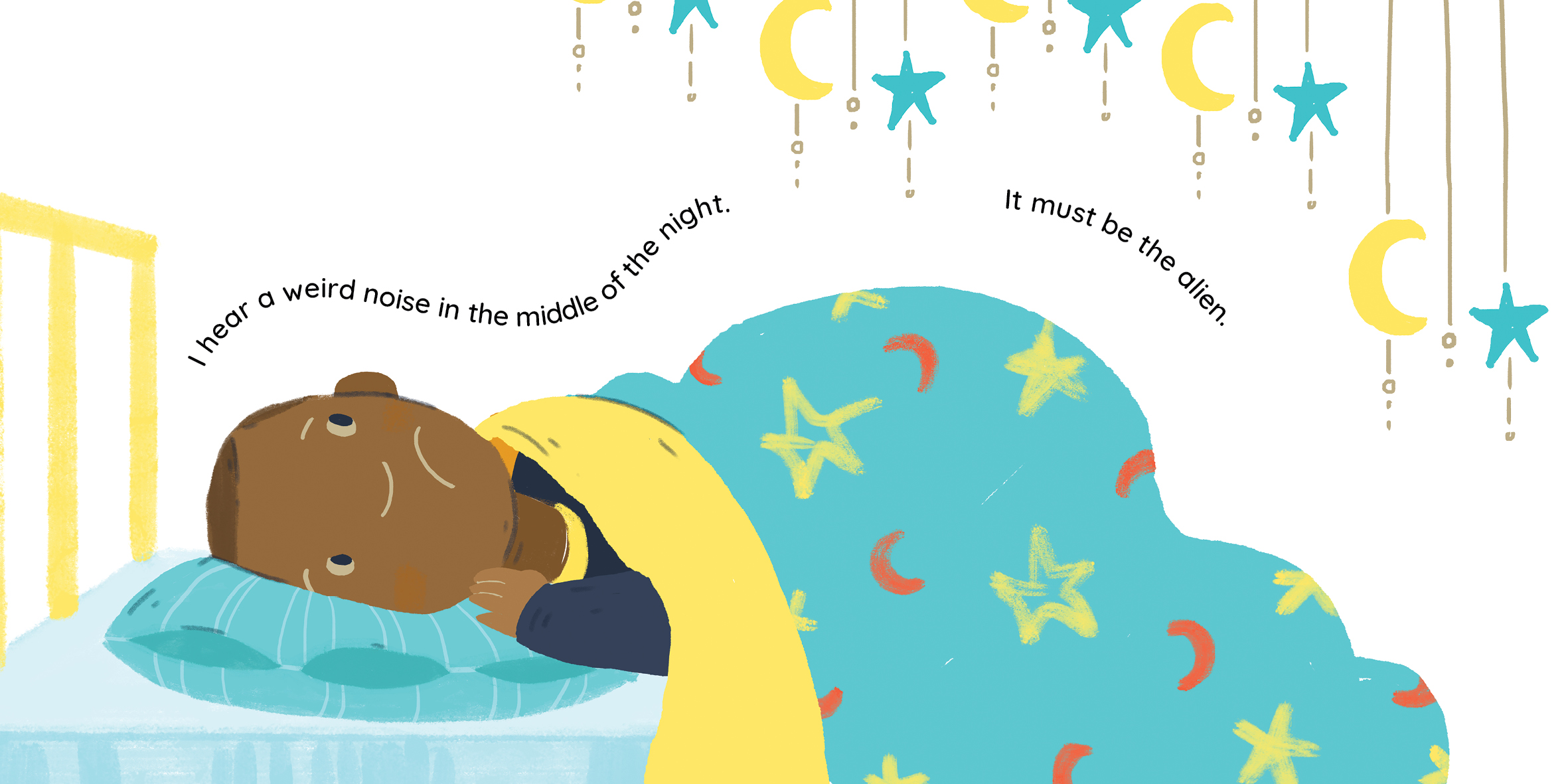 There’s an alien in my house! — original illustrated page 6, English text included