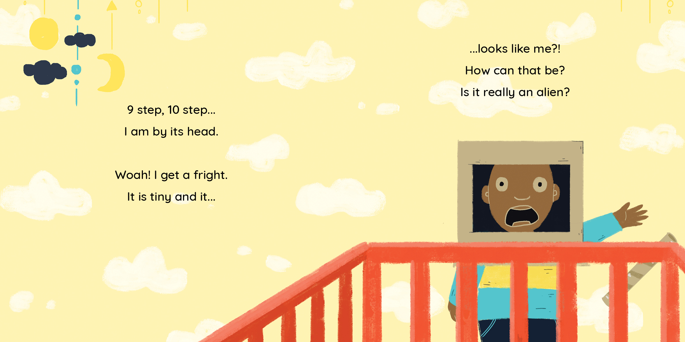 There’s an alien in my house! — original illustrated page 11, English text included