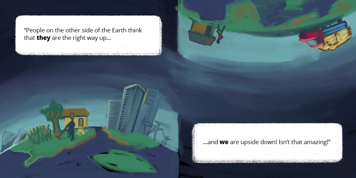 Tig’s World — original illustrated page 7, English text included