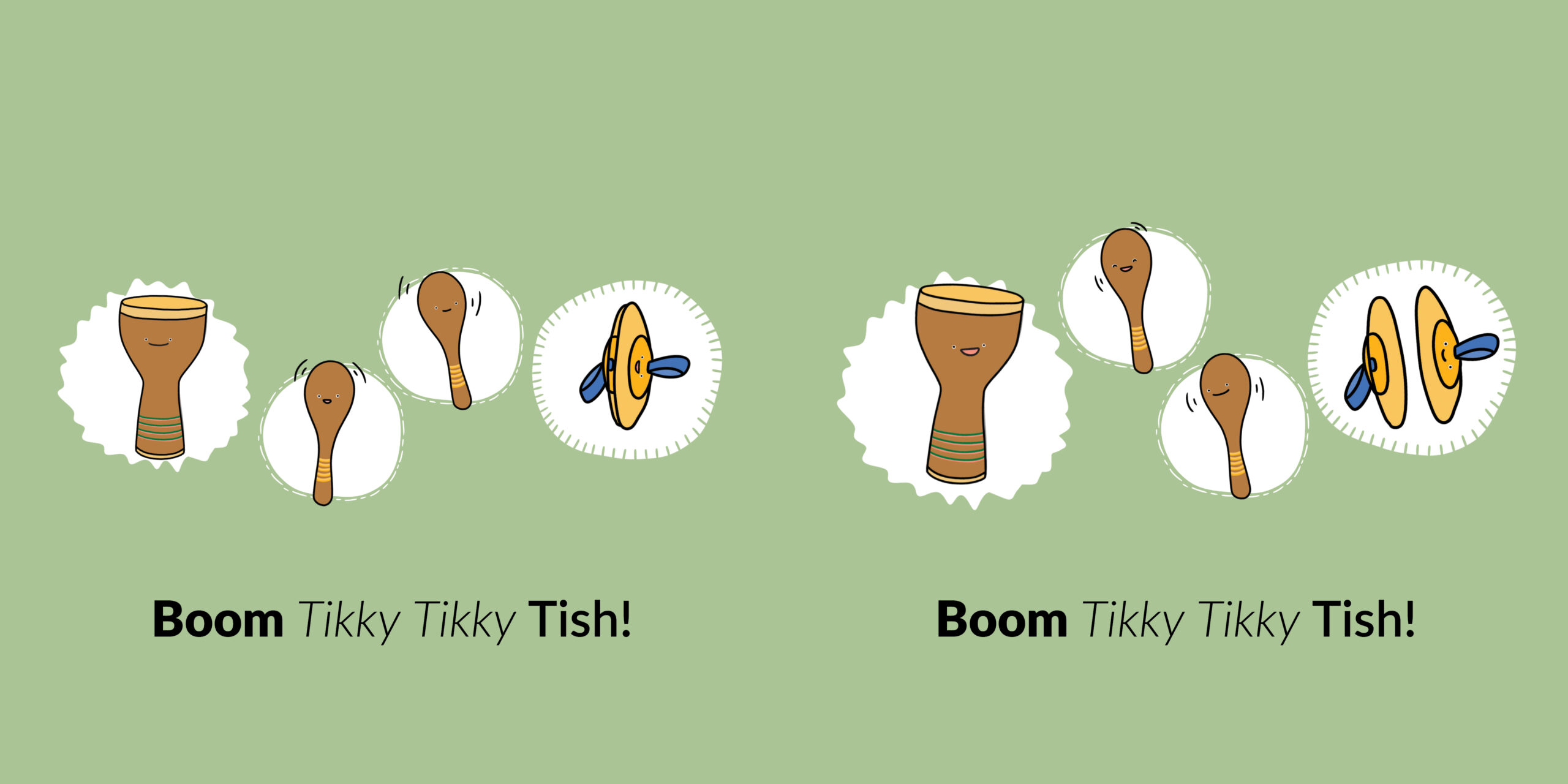 Tikky! Boom! Tish! — original illustrated page 8, English text included