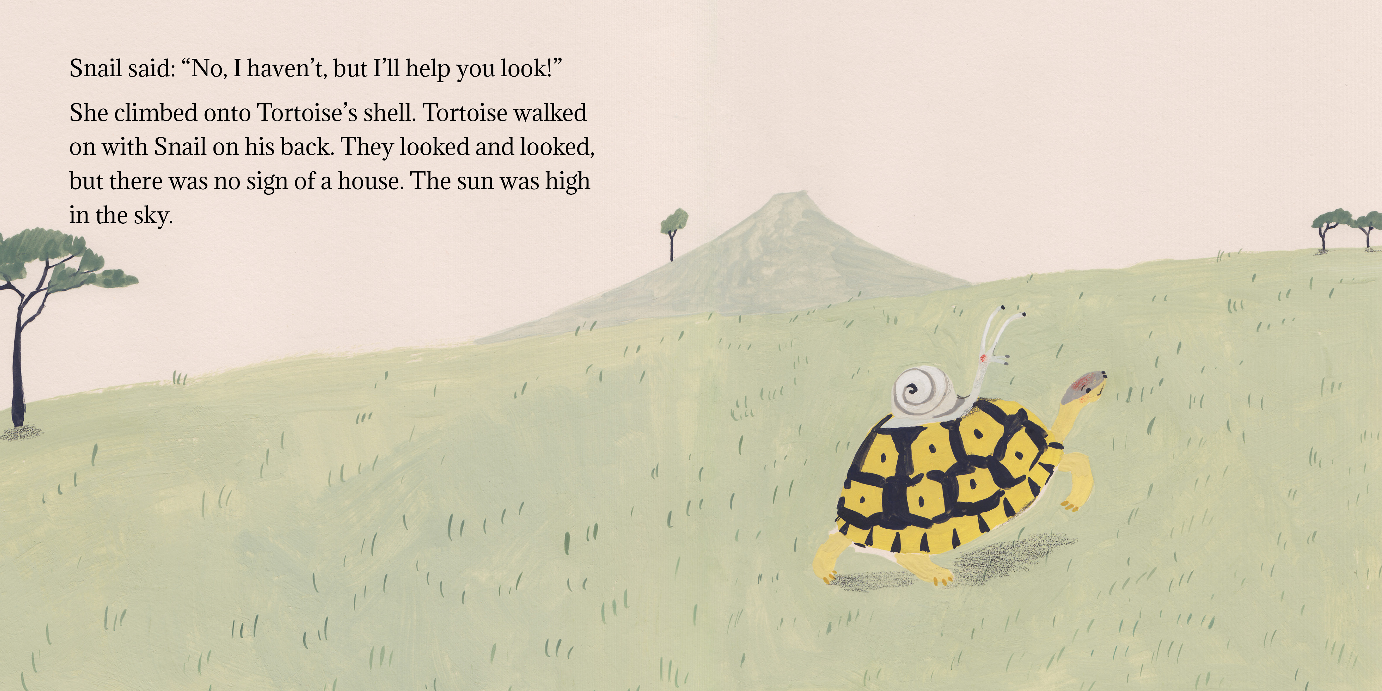Tortoise finds his home — original illustrated page 3, English text included