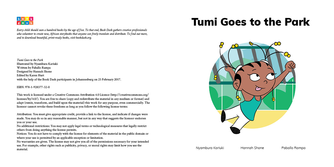 Tumi Goes to the Park — original illustrated page 3, English text included