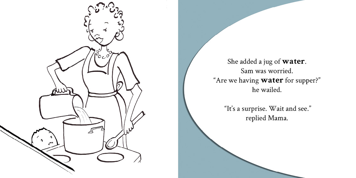 What’s In The Pot? — original illustrated page 5, English text included