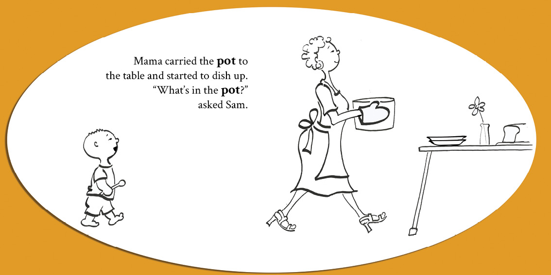 What’s In The Pot? — original illustrated page 14, English text included