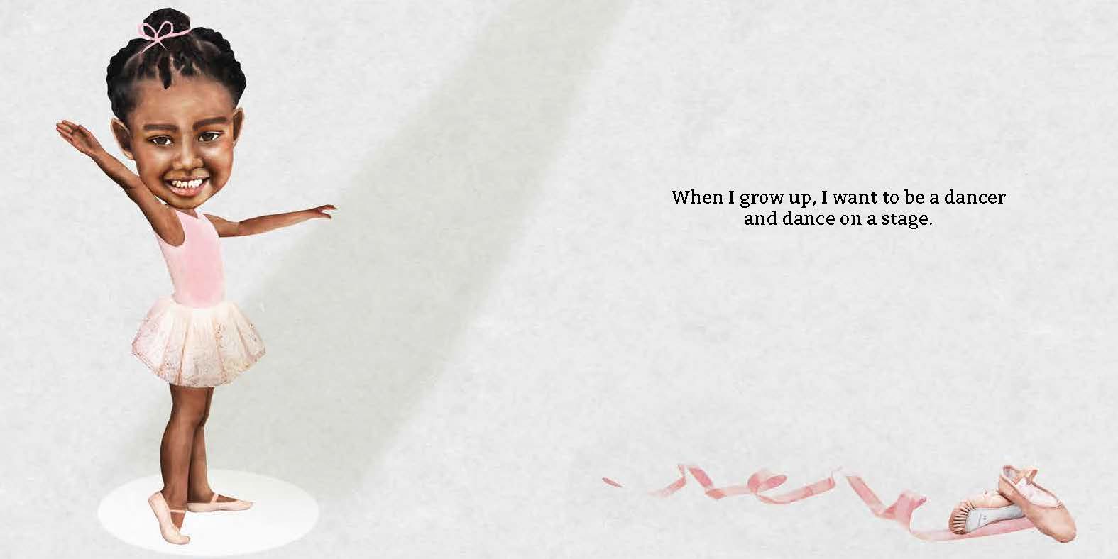 When I grow up — original illustrated page 6, English text included