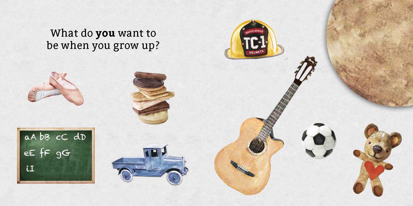 When I grow up — original illustrated page 16, English text included