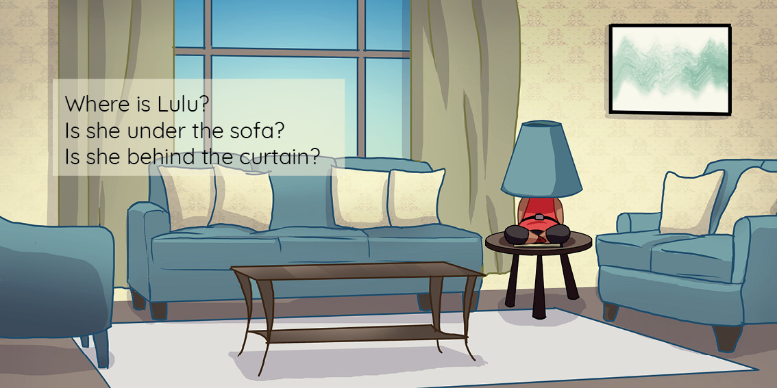Where is Lulu? — original illustrated page 5, English text included