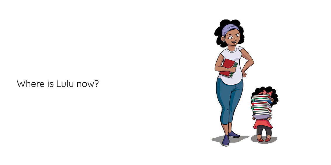 Where is Lulu? — original illustrated page 14, English text included