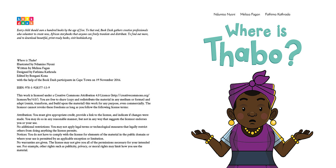 Where is Thabo? — original illustrated page 4, English text included