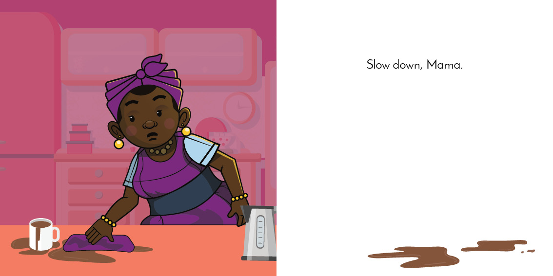 Where is Thabo? — original illustrated page 7, English text included