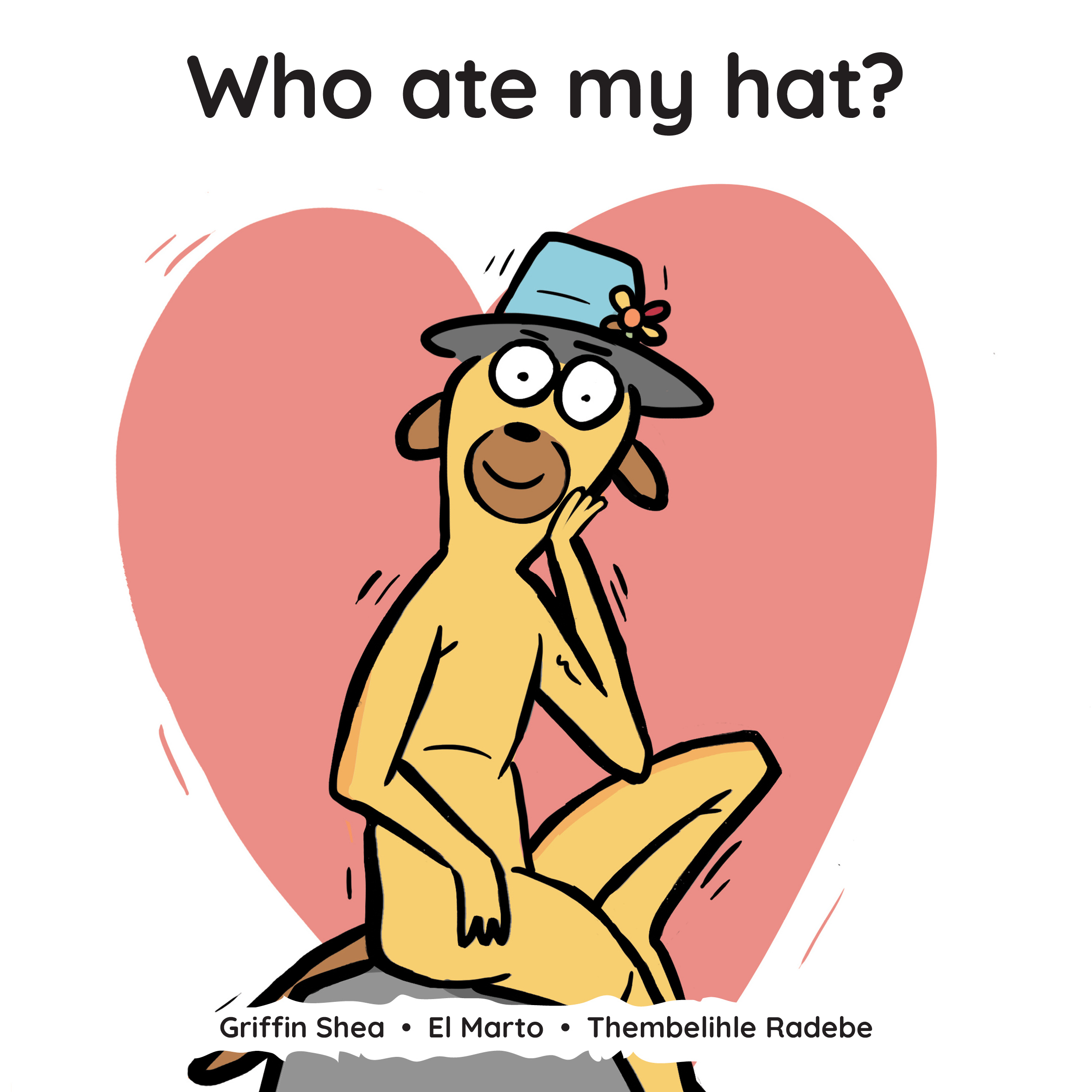 Who ate my hat? — original illustrated page 1, English text included