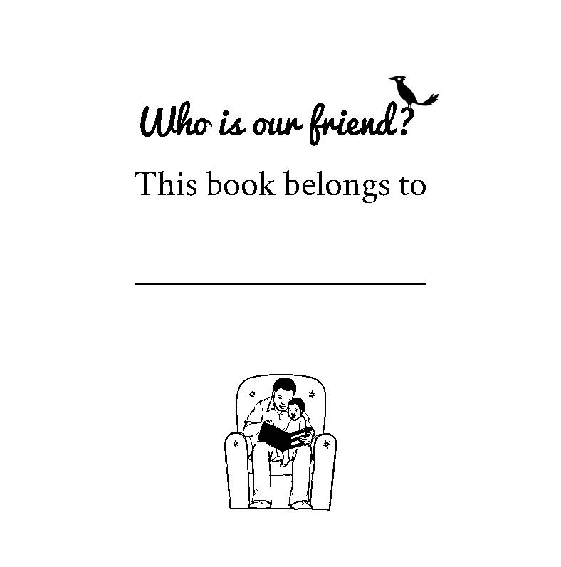 Who is our friend? — original illustrated page 2, English text included
