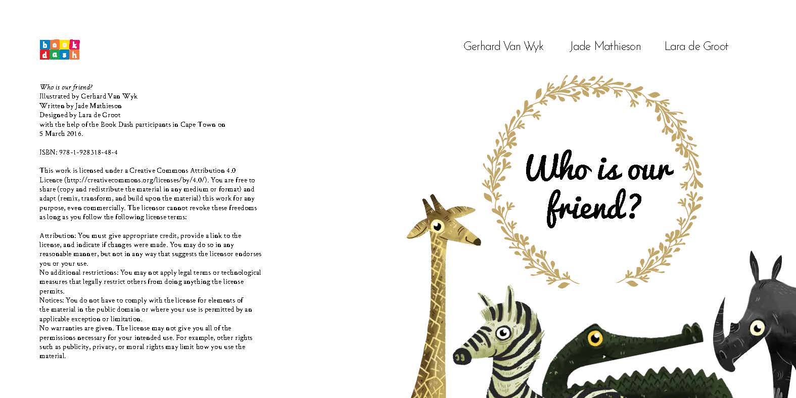 Who is our friend? — original illustrated page 4, English text included