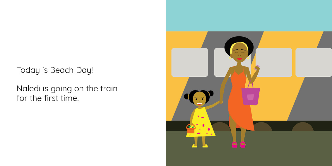 Who takes the train? — original illustrated page 4, English text included