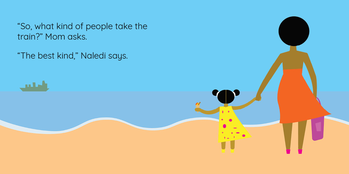 Who takes the train? — original illustrated page 15, English text included
