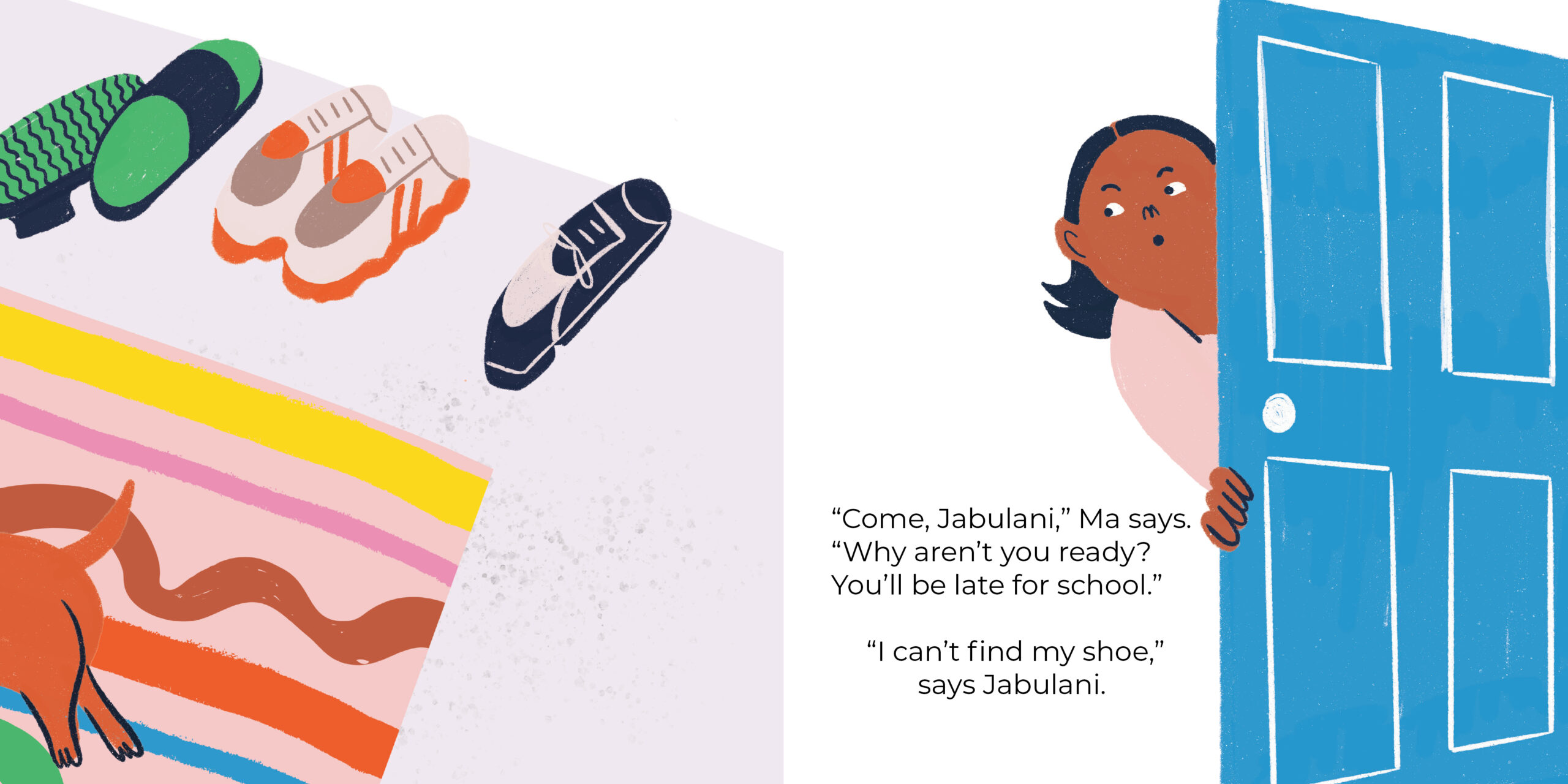 Who Took My Shoe? — original illustrated page 2, English text included