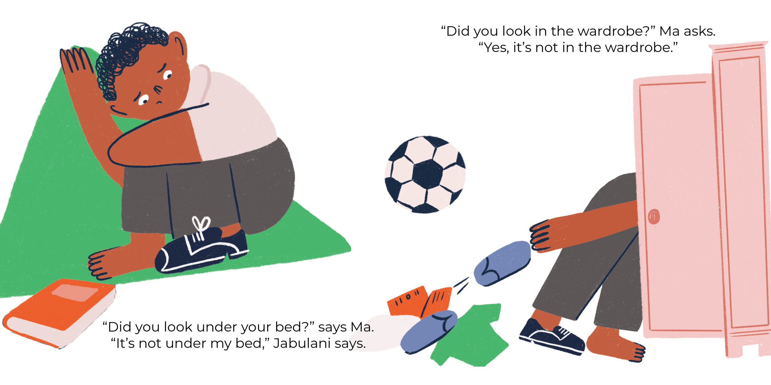 Who Took My Shoe? — original illustrated page 3, English text included