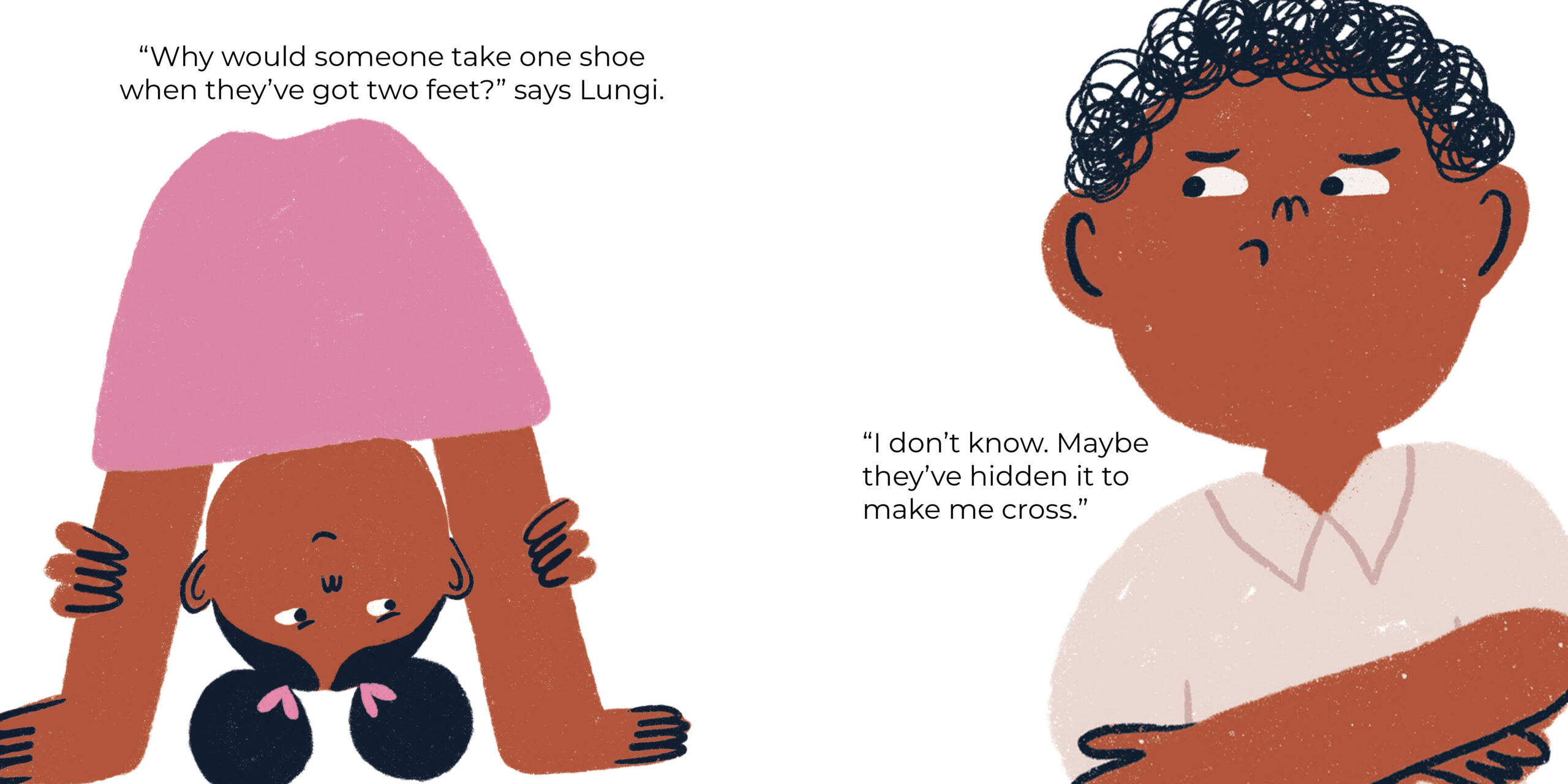 Who Took My Shoe? — original illustrated page 5, English text included
