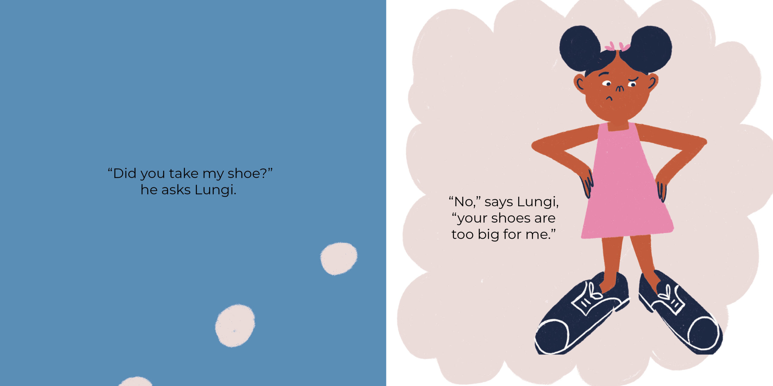 Who Took My Shoe? — original illustrated page 6, English text included