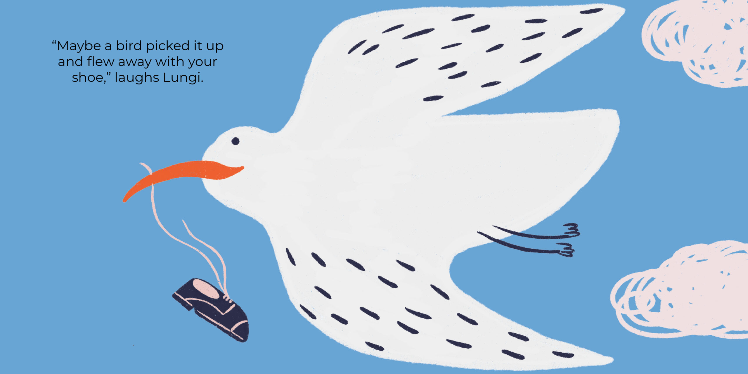 Who Took My Shoe? — original illustrated page 8, English text included
