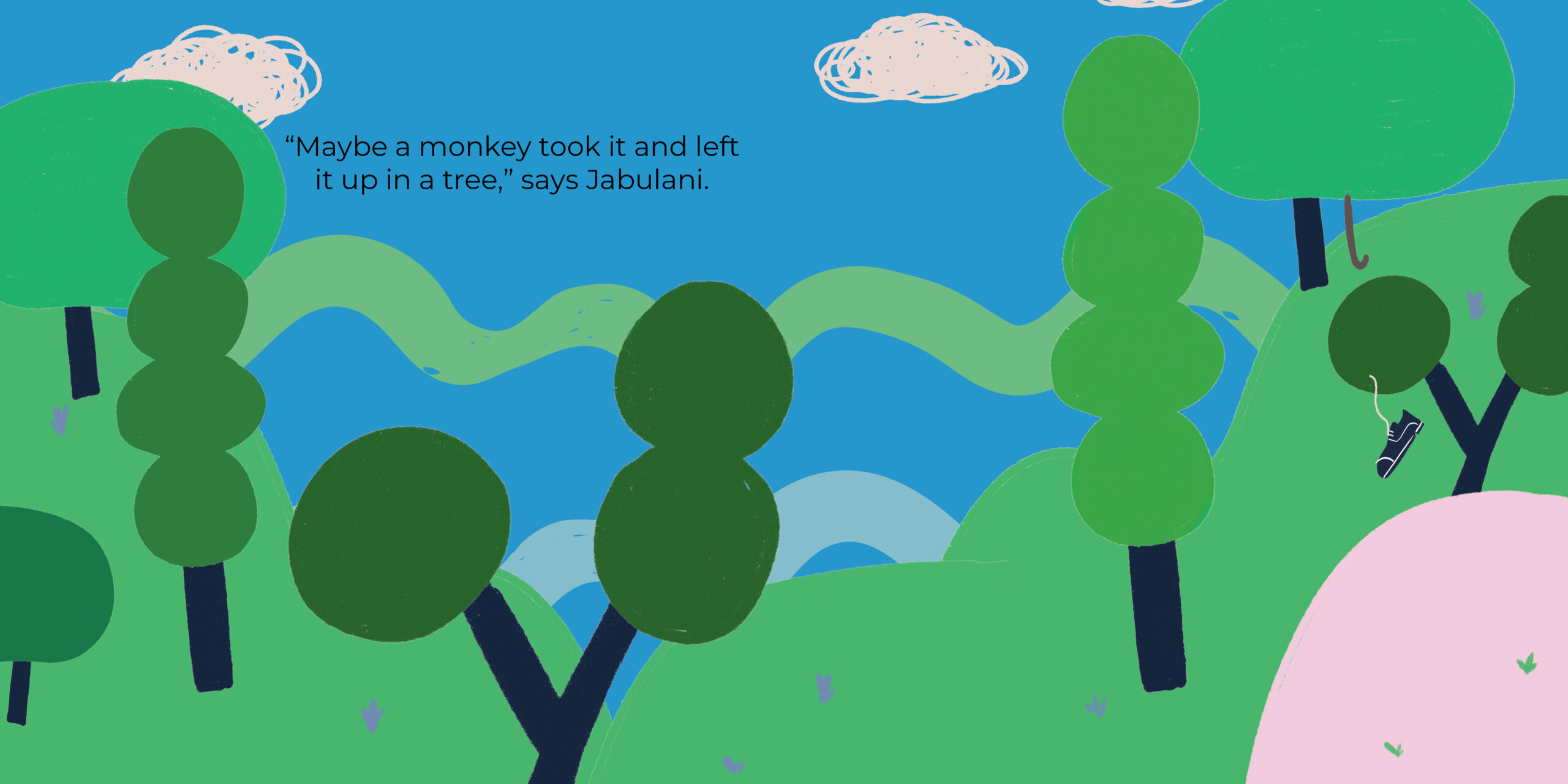 Who Took My Shoe? — original illustrated page 9, English text included
