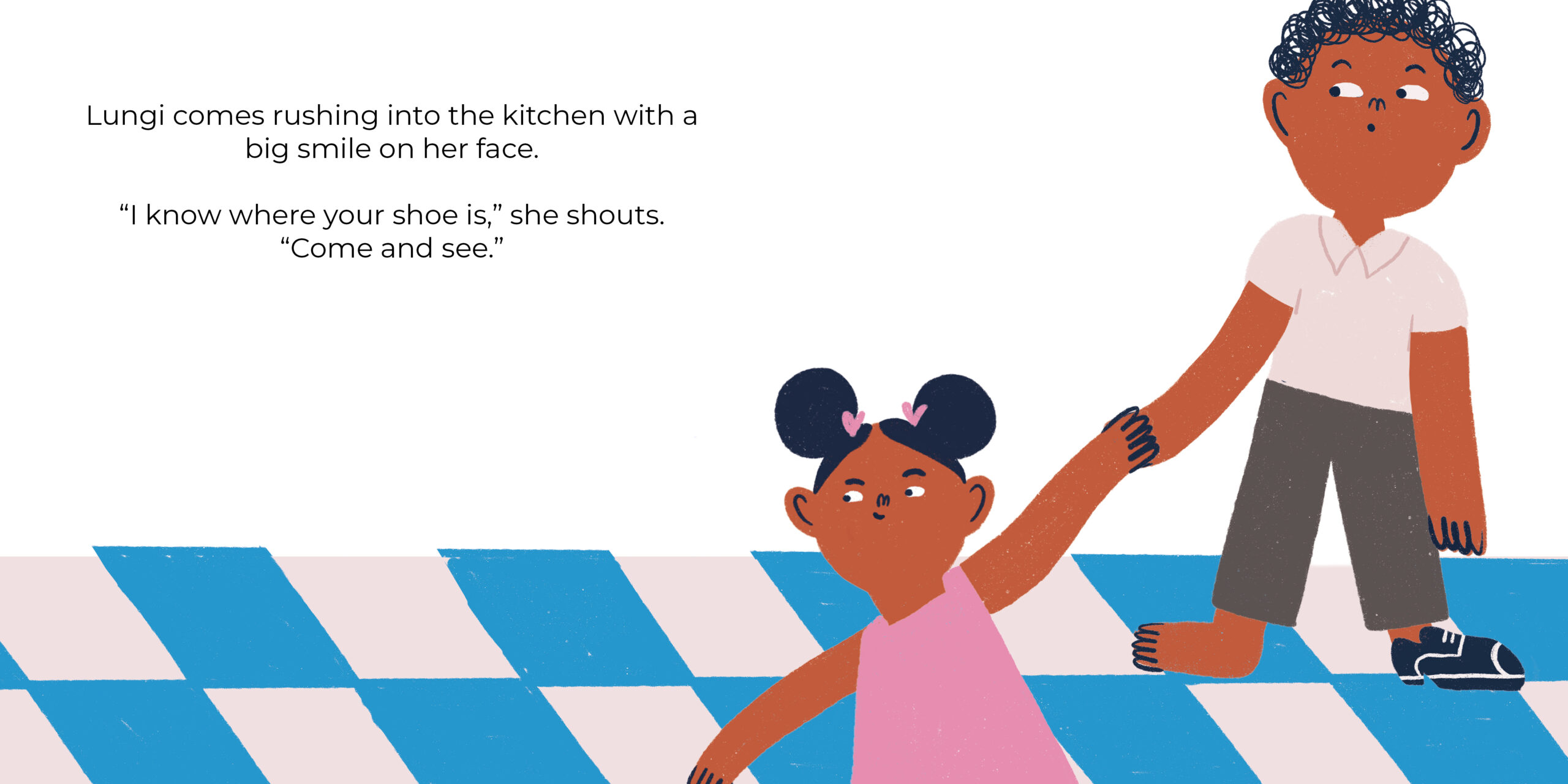 Who Took My Shoe? — original illustrated page 12, English text included