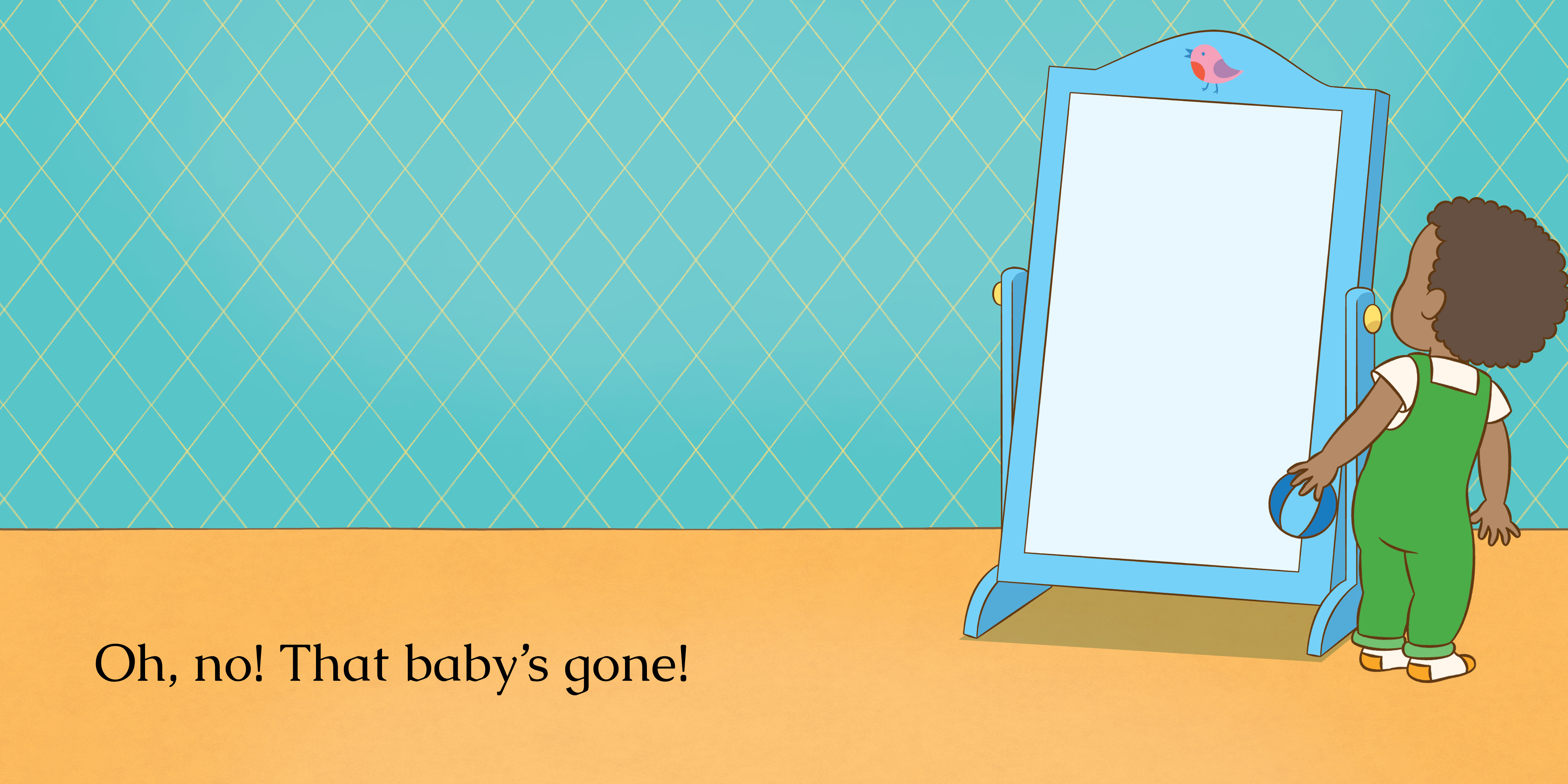 Who’s that baby? — original illustrated page 11, English text included