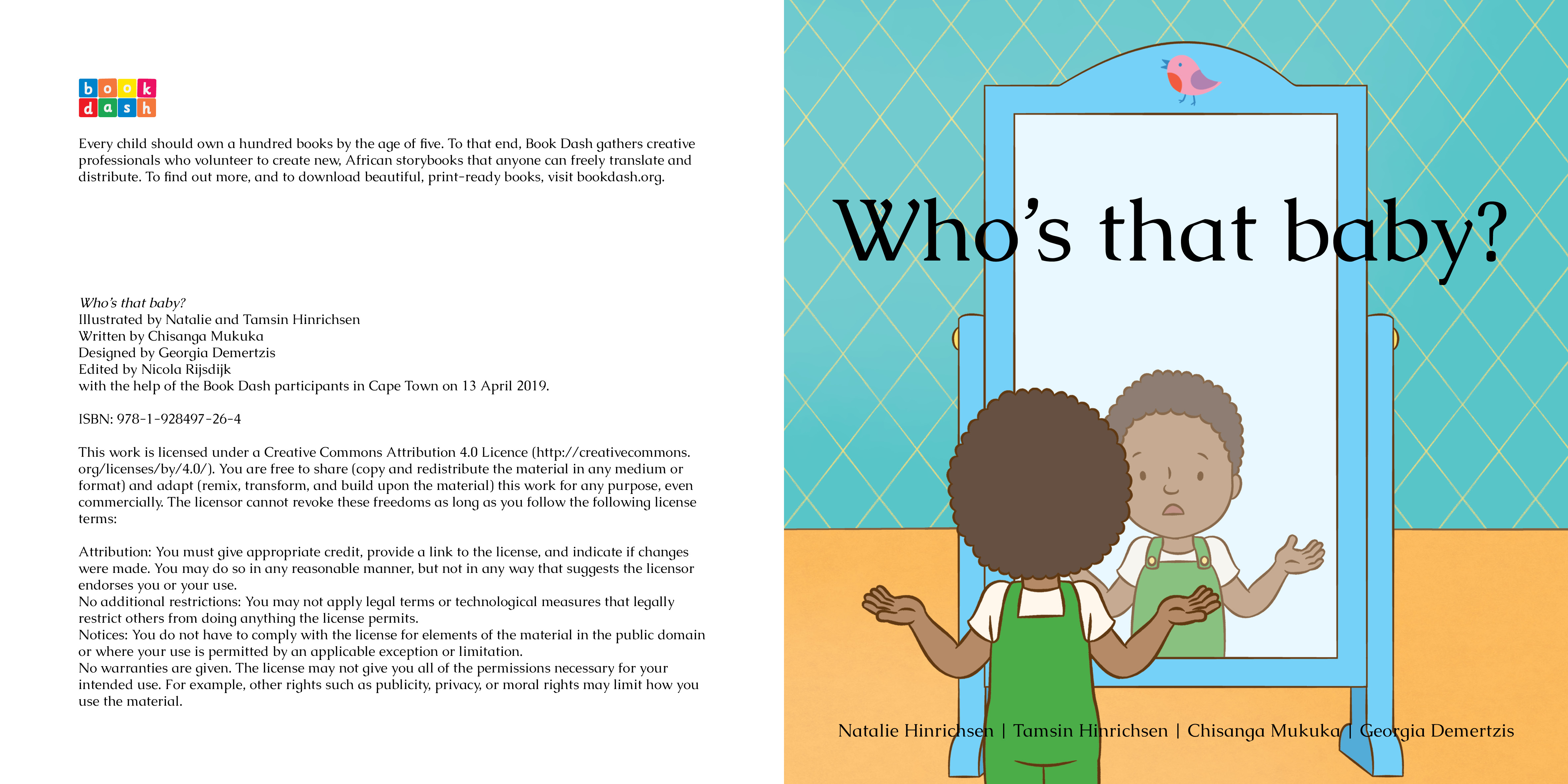Who’s that baby? — original illustrated page 18, English text included
