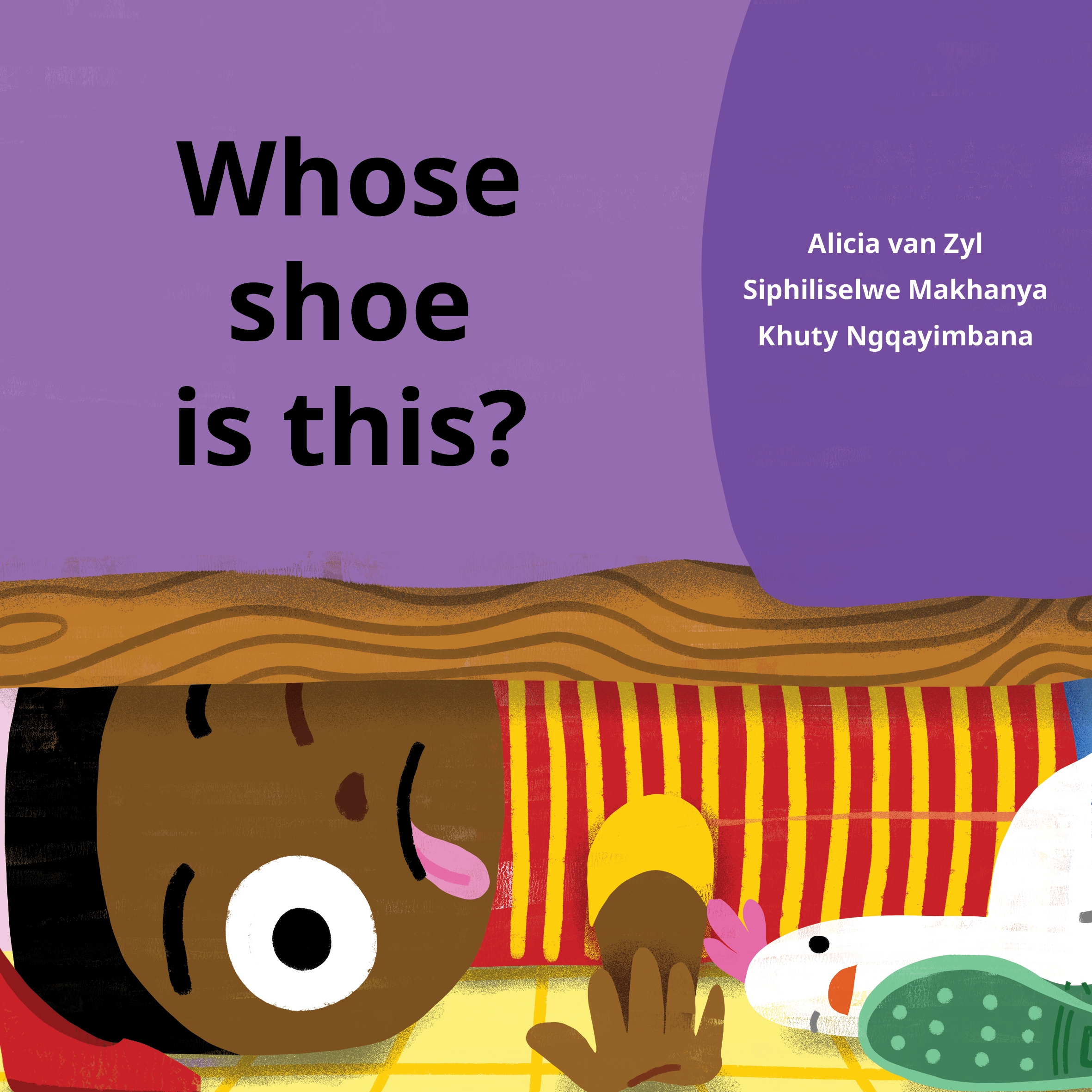 Whose shoe is this? — original illustrated page 1, English text included
