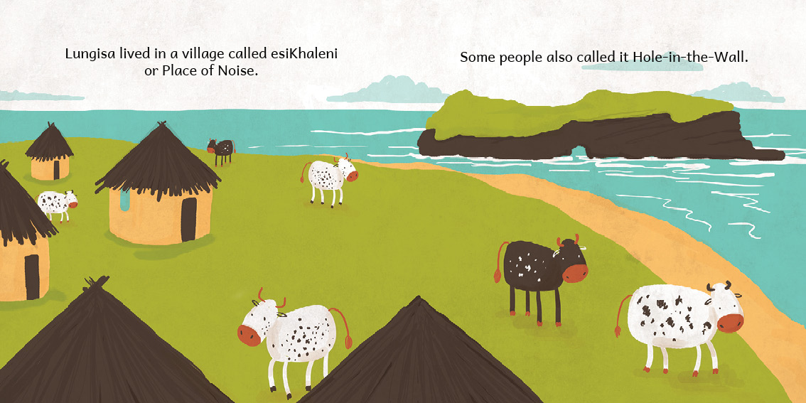 Why is there a hole in the wall? — original illustrated page 2, English text included