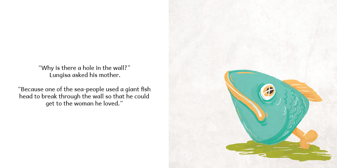 Why is there a hole in the wall? — original illustrated page 3, English text included