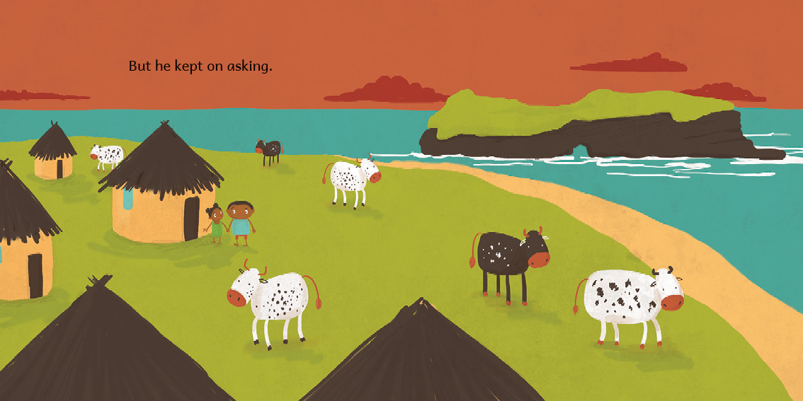 Why is there a hole in the wall? — original illustrated page 13, English text included