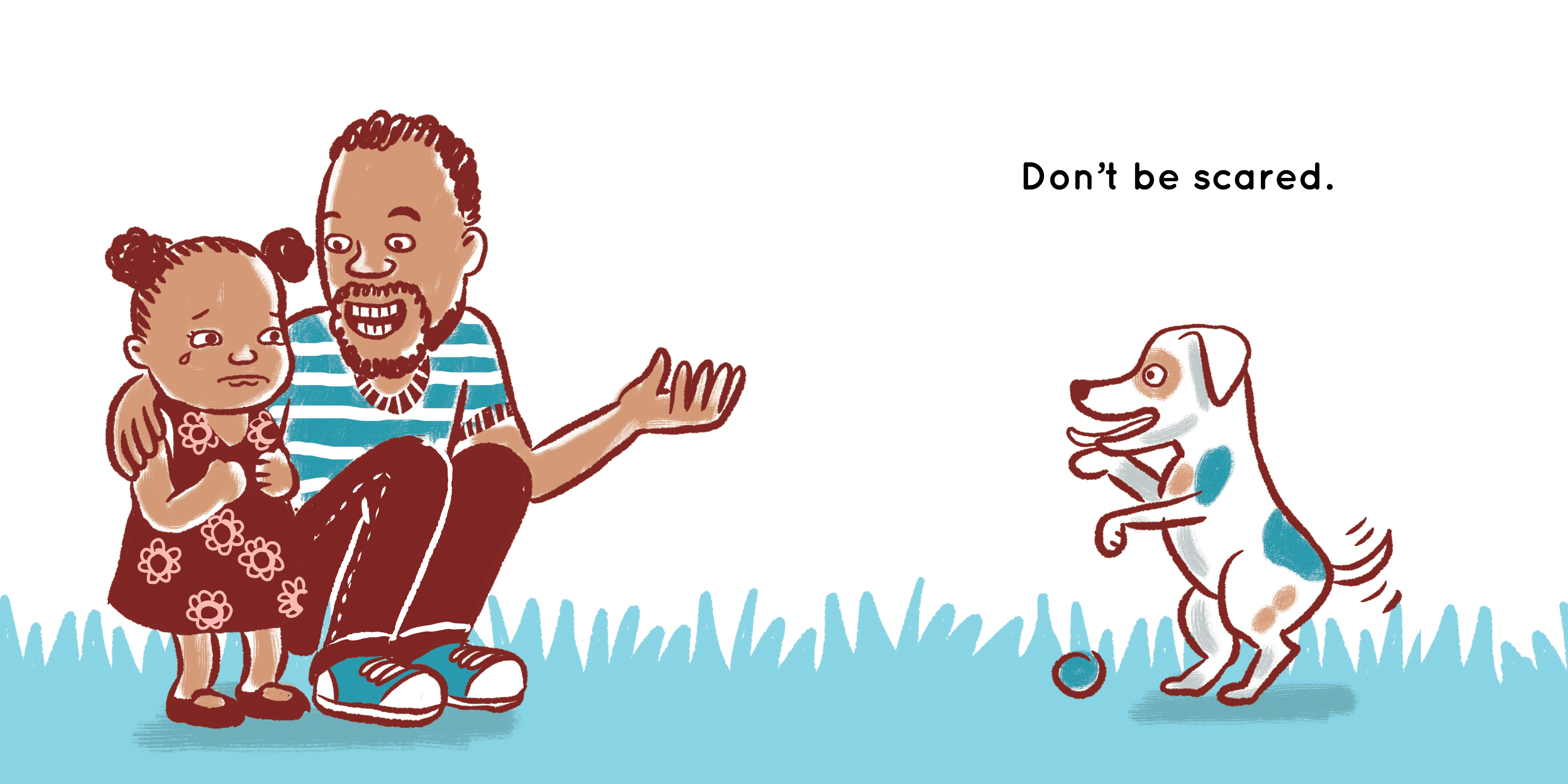 Woof-woof! — original illustrated page 4, English text included