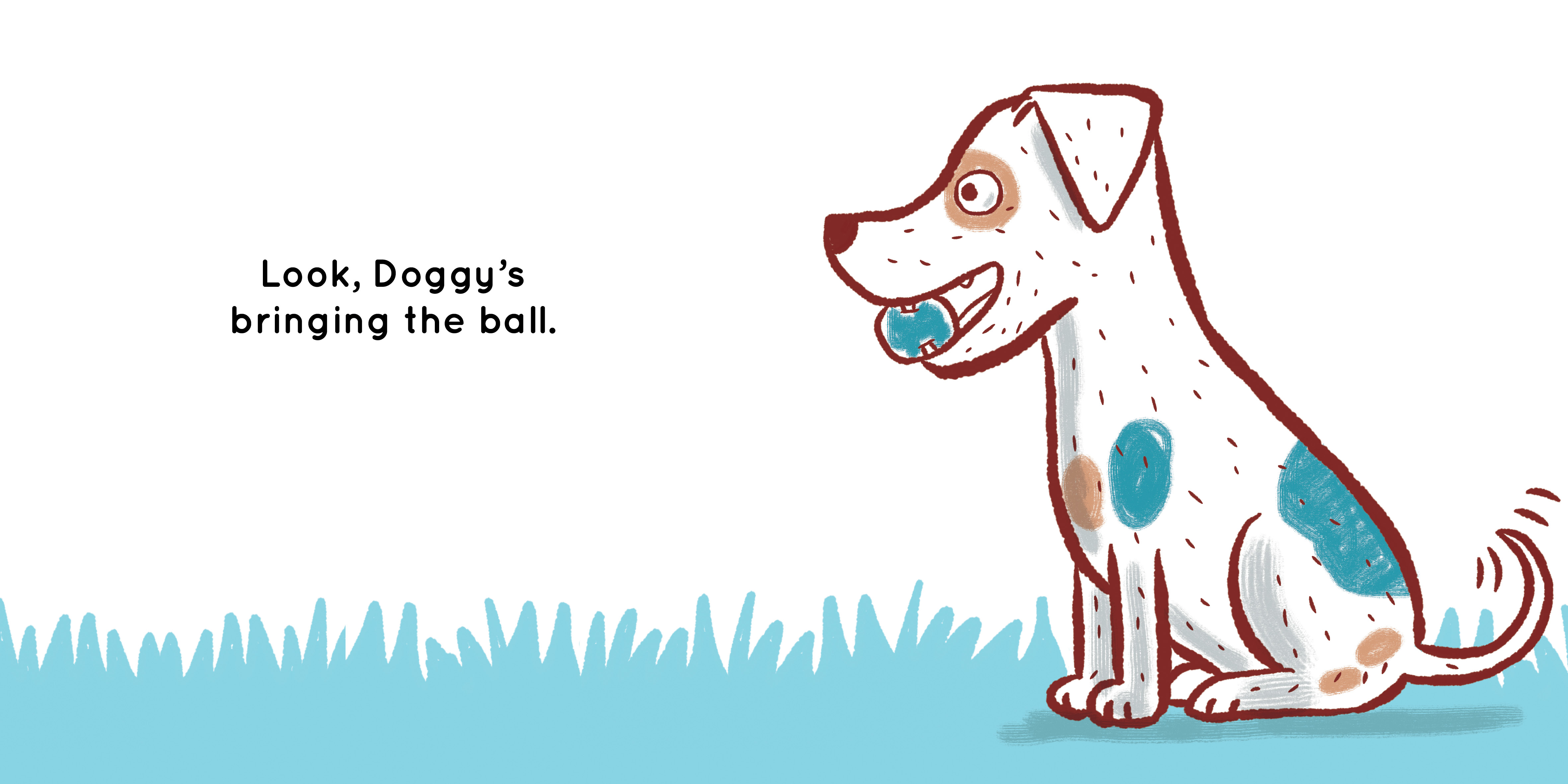 Woof-woof! — original illustrated page 6, English text included