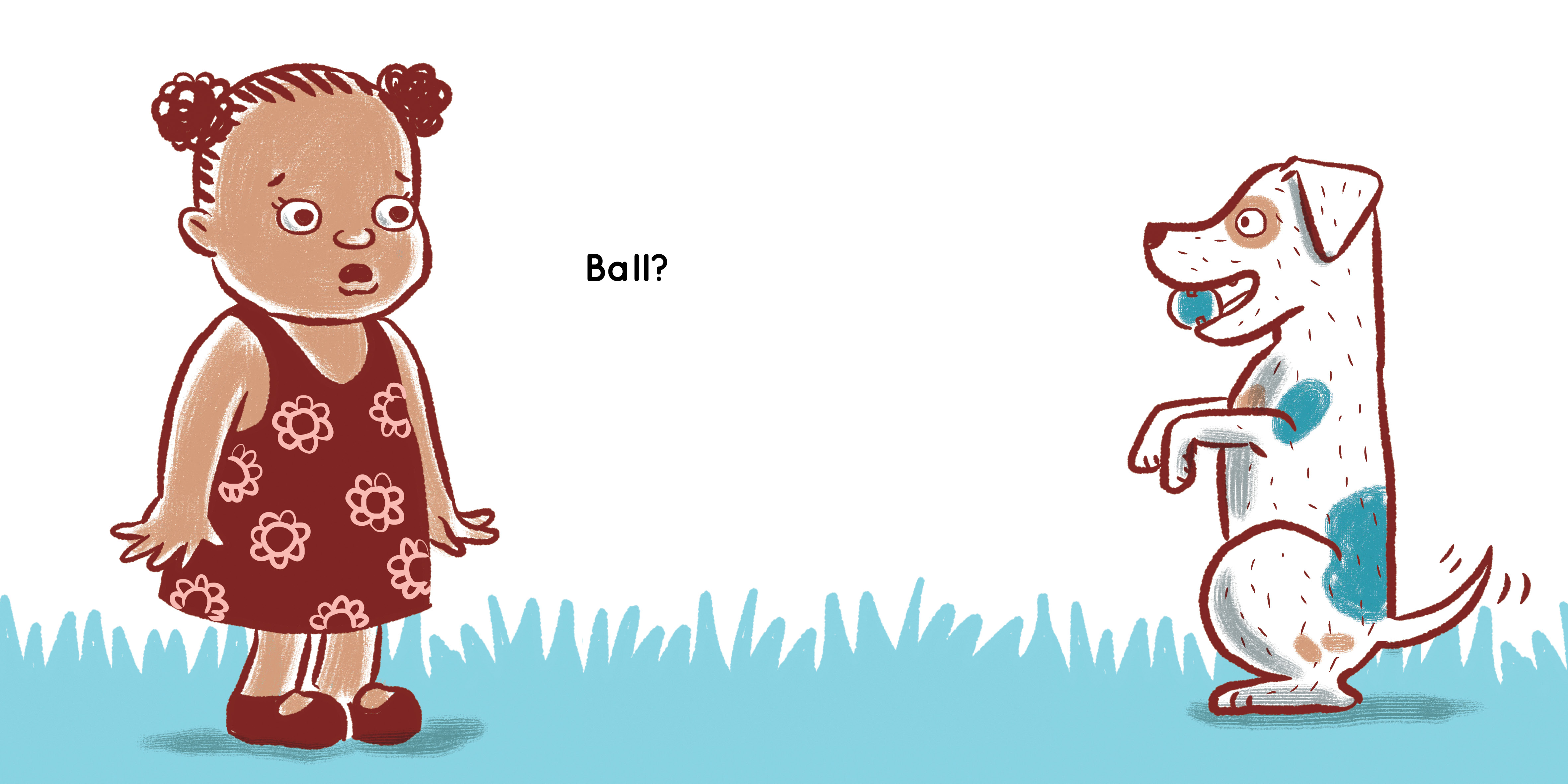 Woof-woof! — original illustrated page 7, English text included