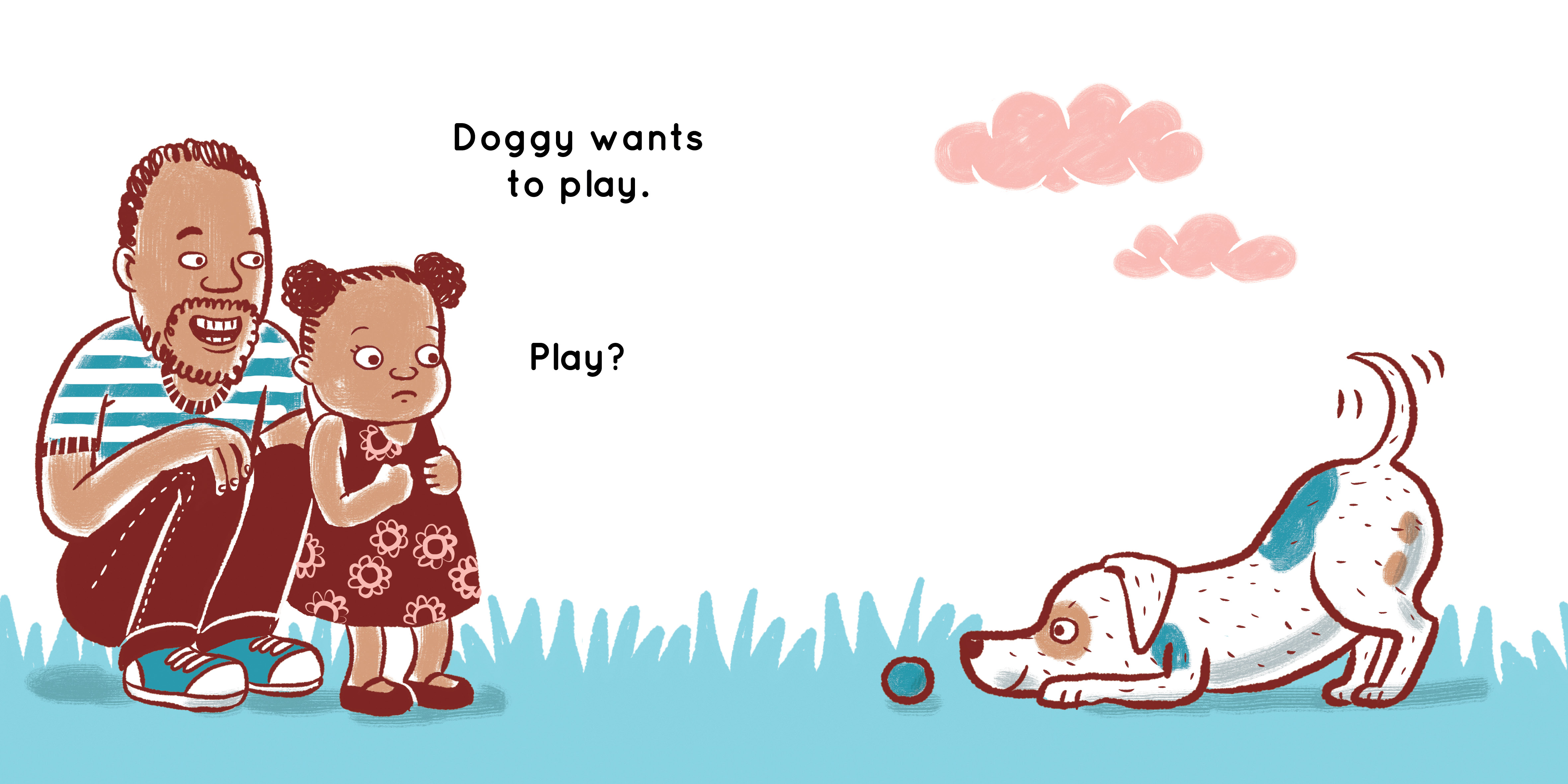 Woof-woof! — original illustrated page 8, English text included