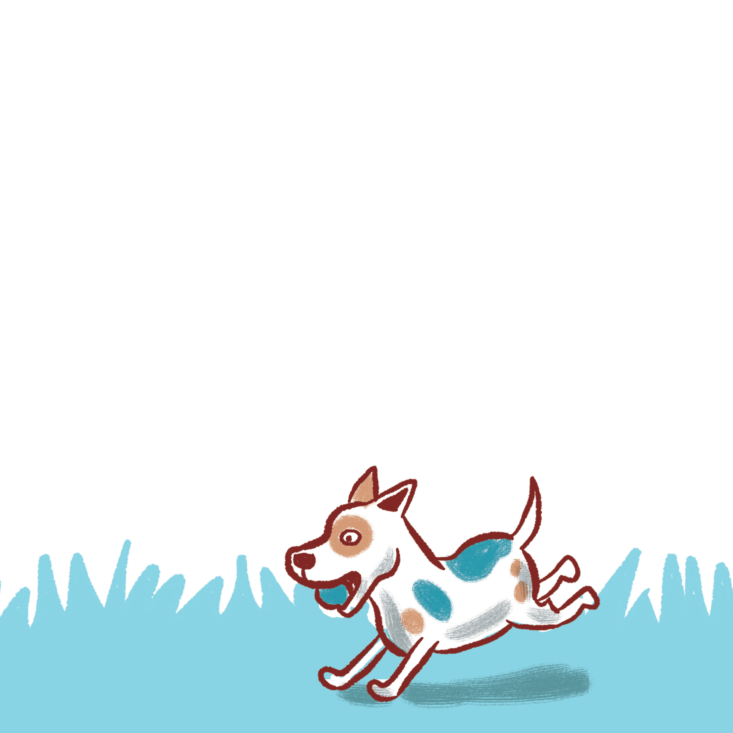 Woof-woof! — original illustrated page 16, English text included