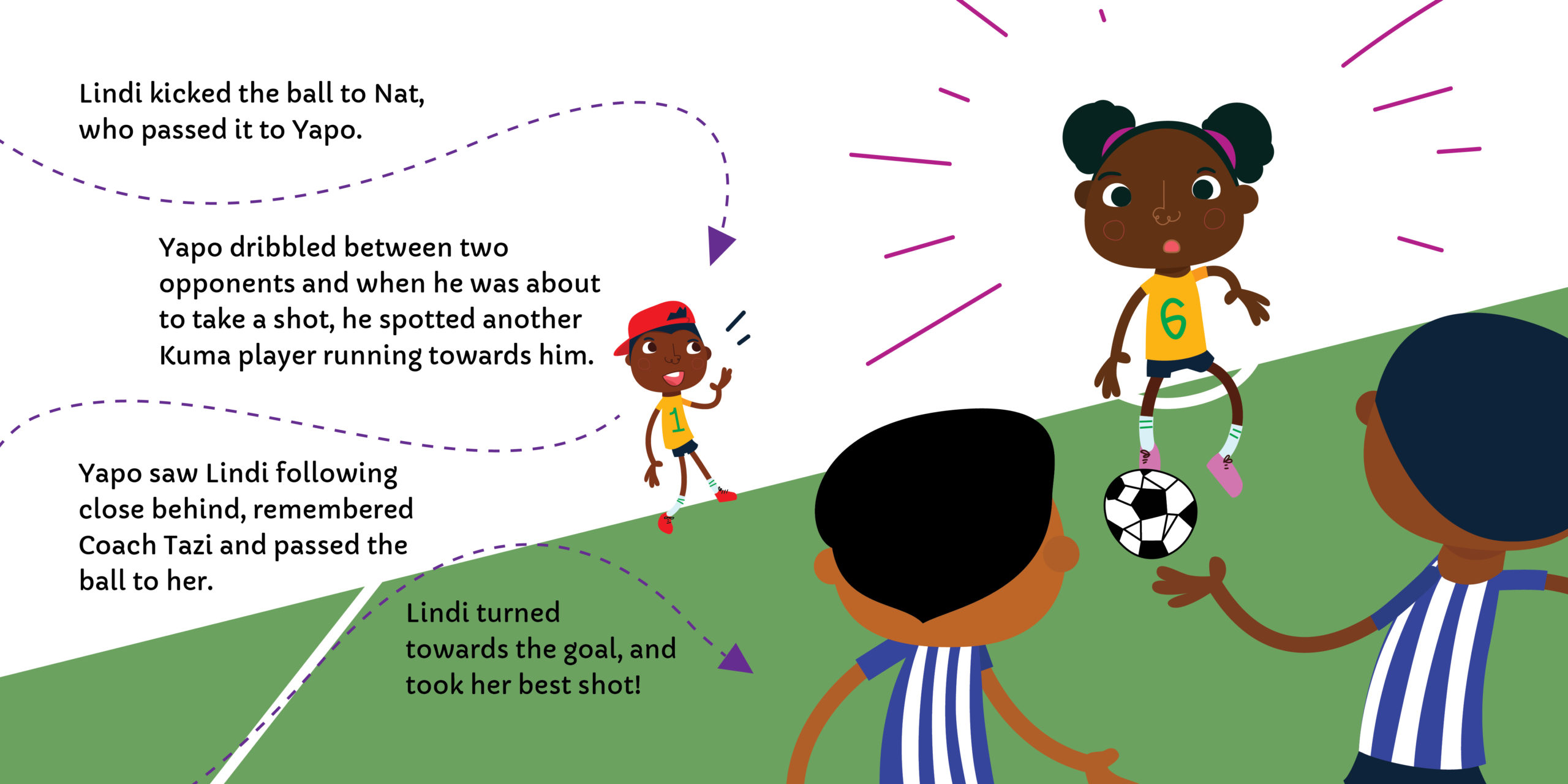 Yapo Saves The Day — original illustrated page 10, English text included
