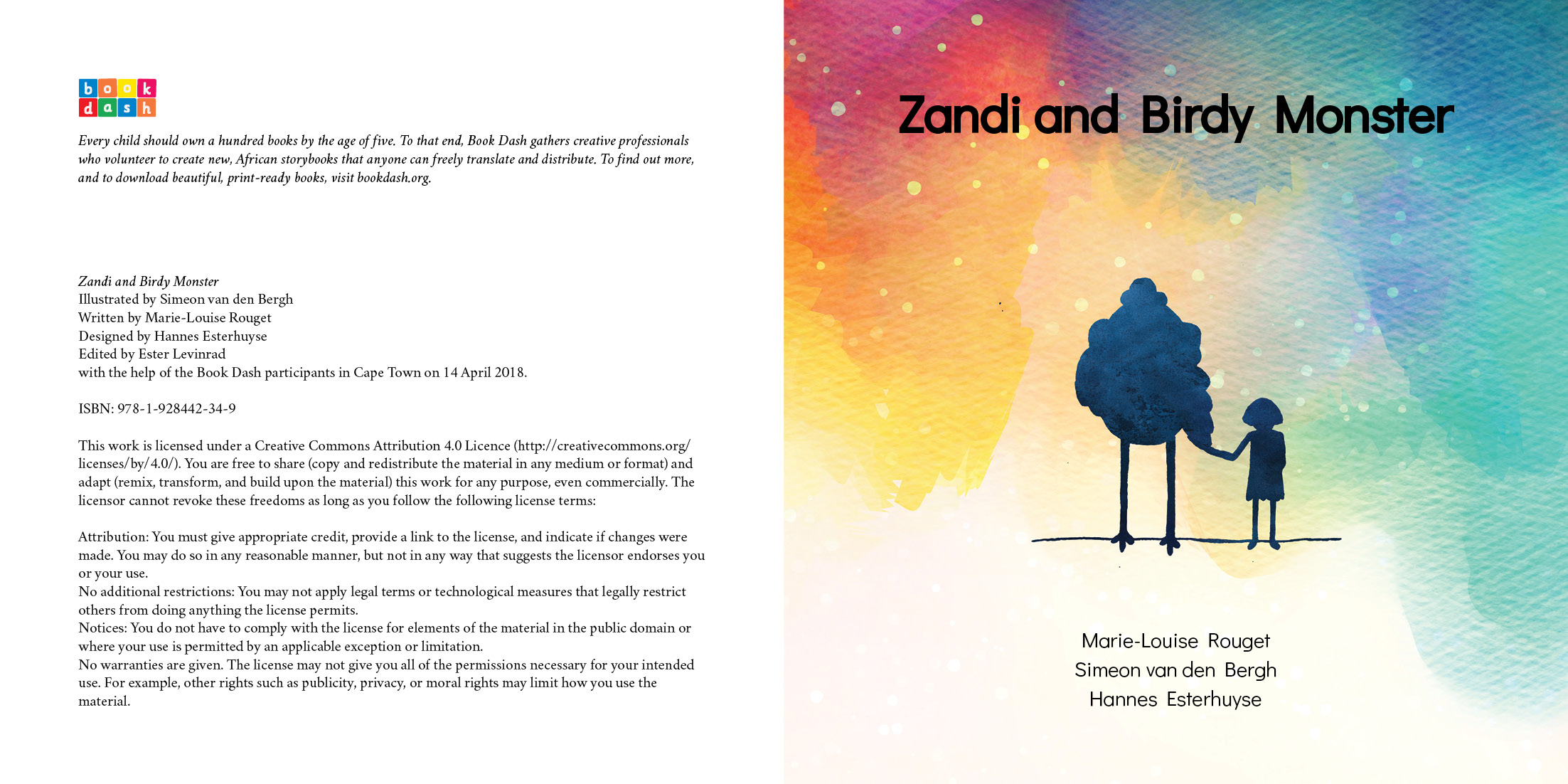 Zandi and Birdy Monster — original illustrated page 2, English text included