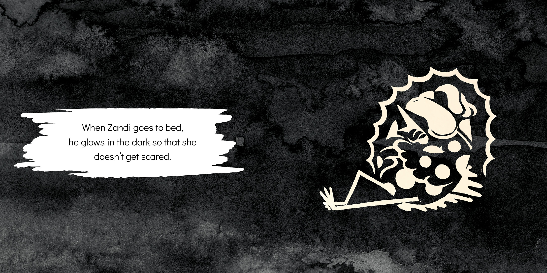 Zandi and Birdy Monster — original illustrated page 9, English text included