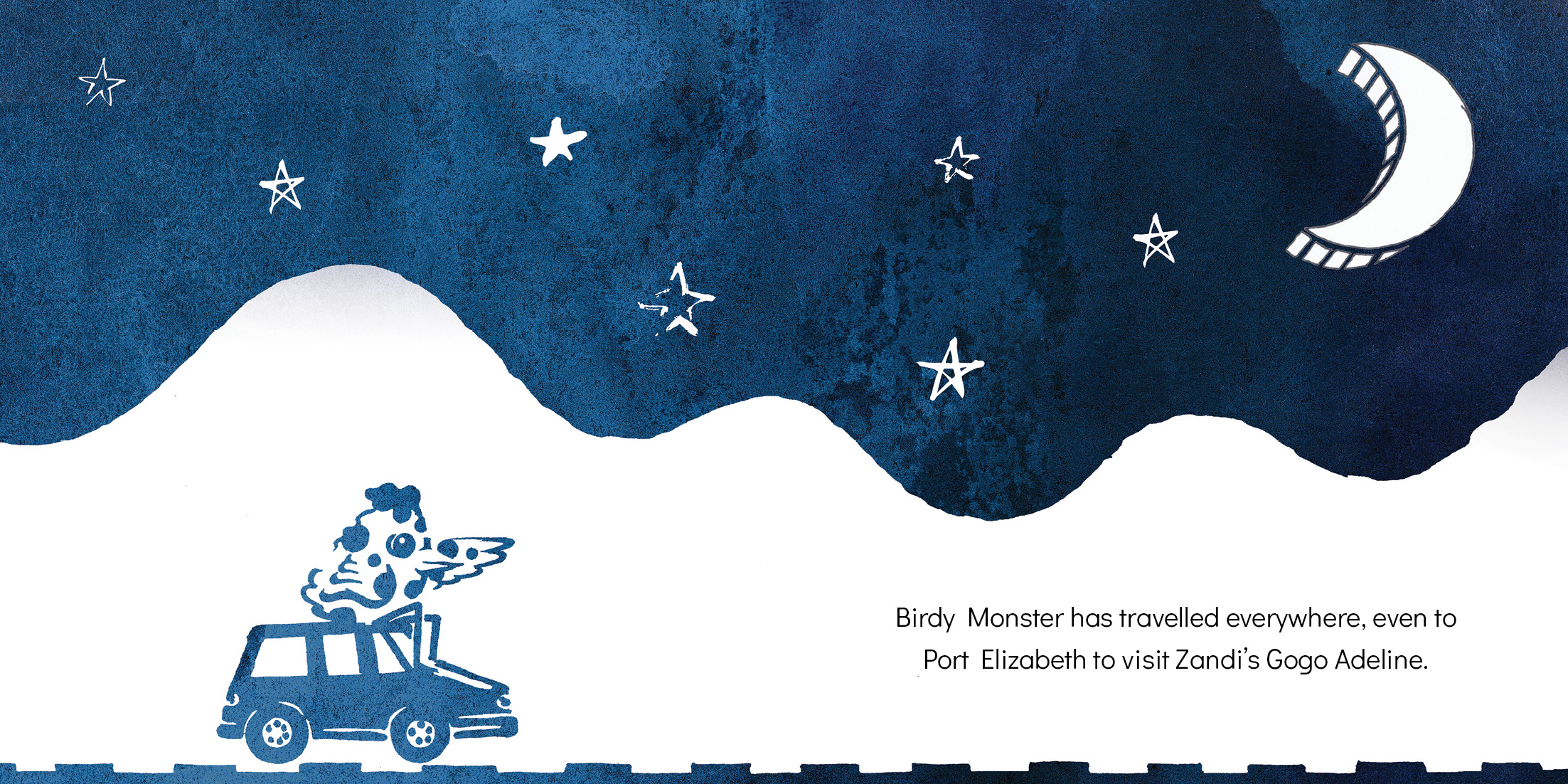 Zandi and Birdy Monster — original illustrated page 10, English text included