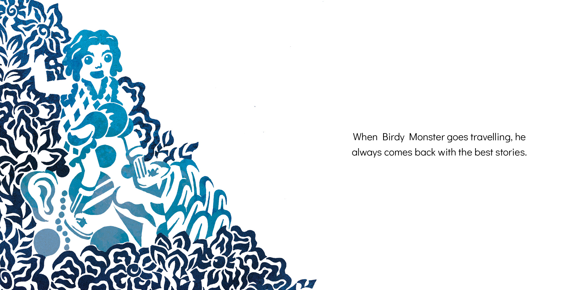 Zandi and Birdy Monster — original illustrated page 12, English text included