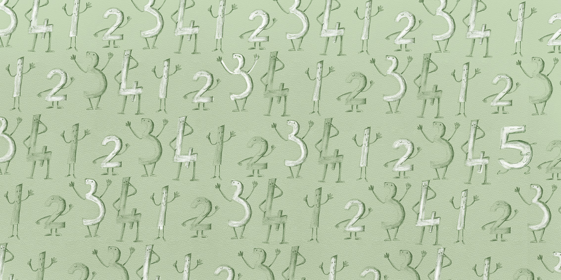 Zanele sees numbers — original illustrated page 17, English text included