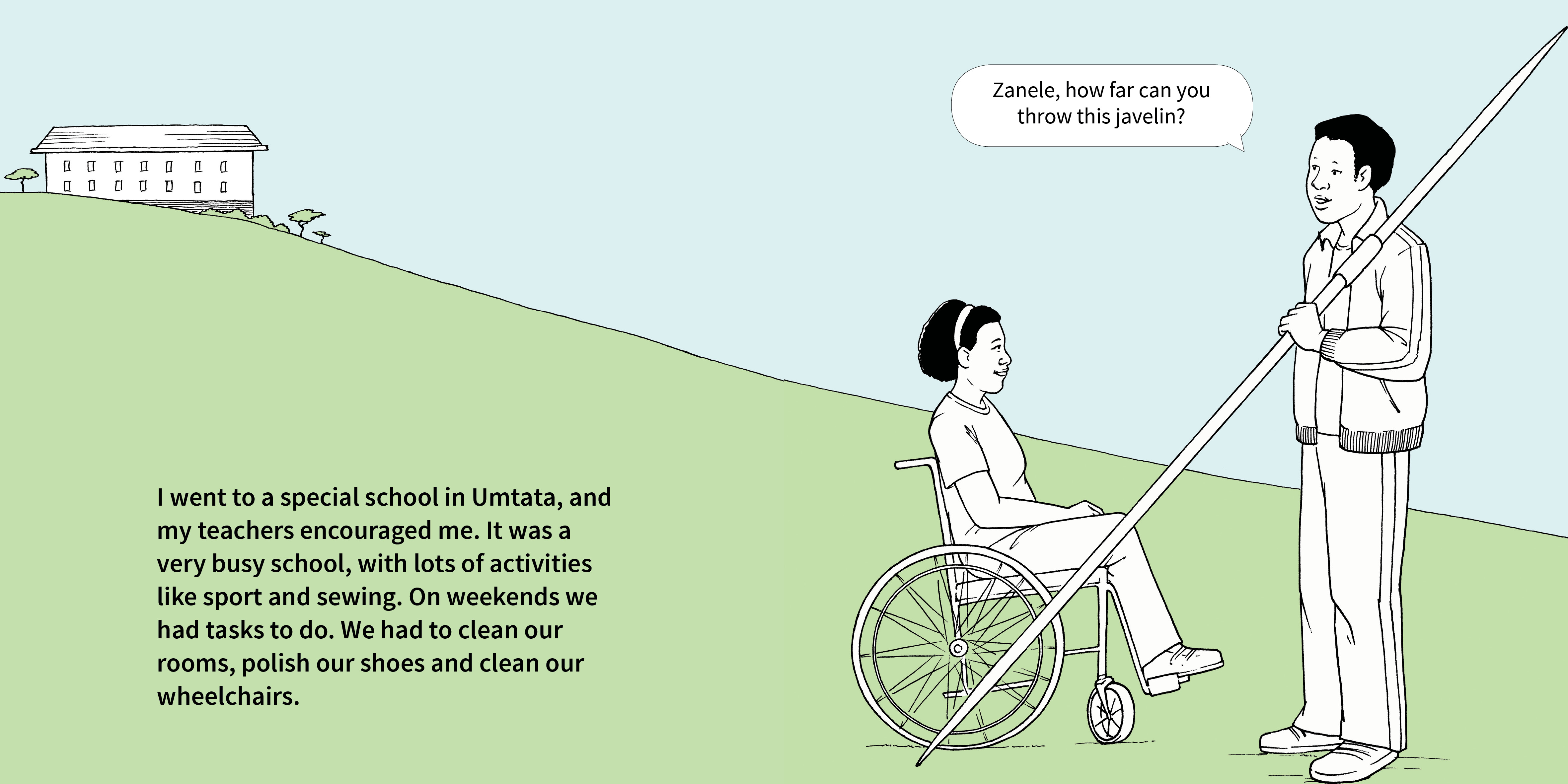Zanele Situ: My Story — original illustrated page 5, English text included