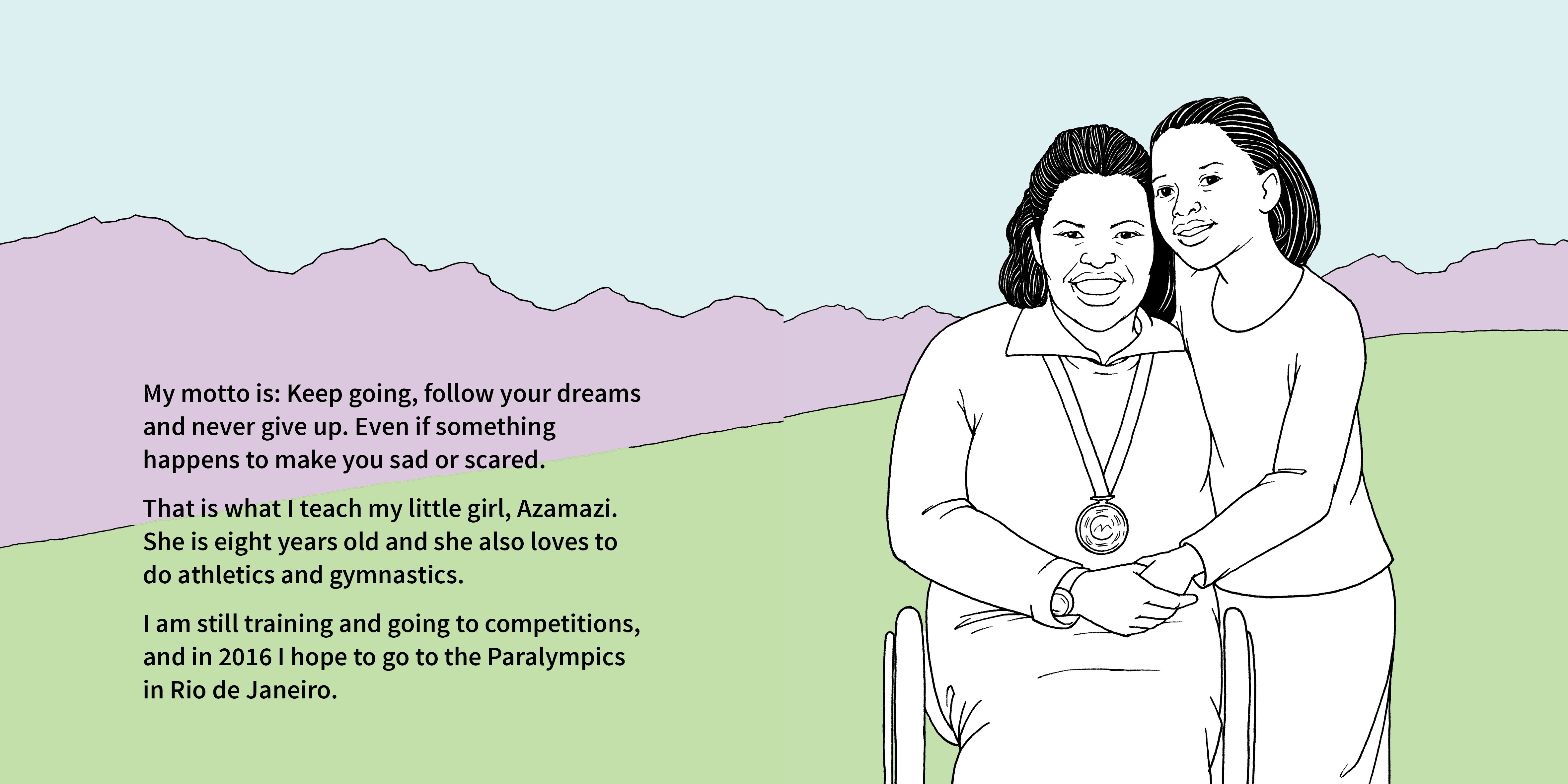 Zanele Situ: My Story — original illustrated page 13, English text included