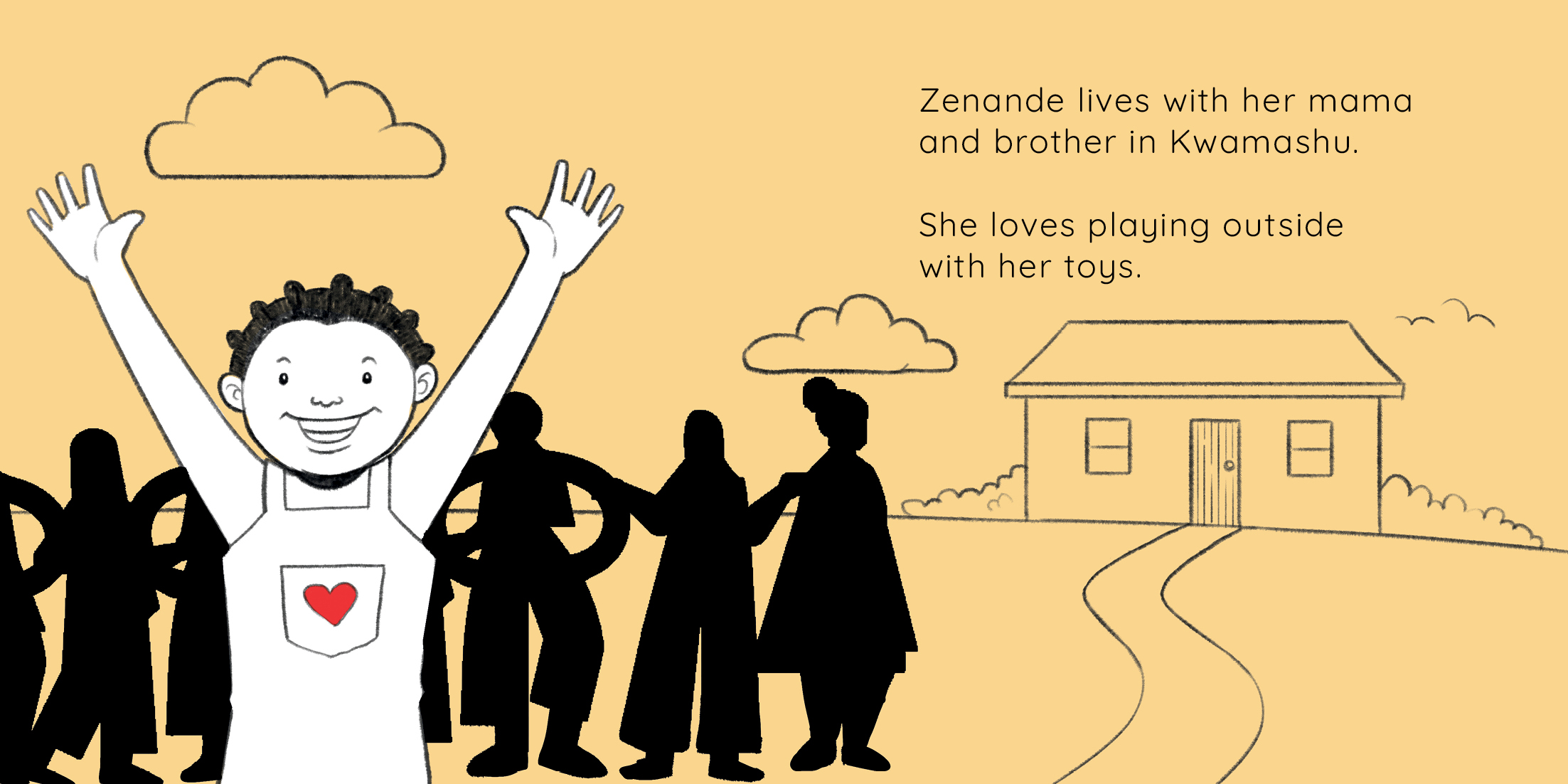 Zenande’s helping hands — original illustrated page 2, English text included