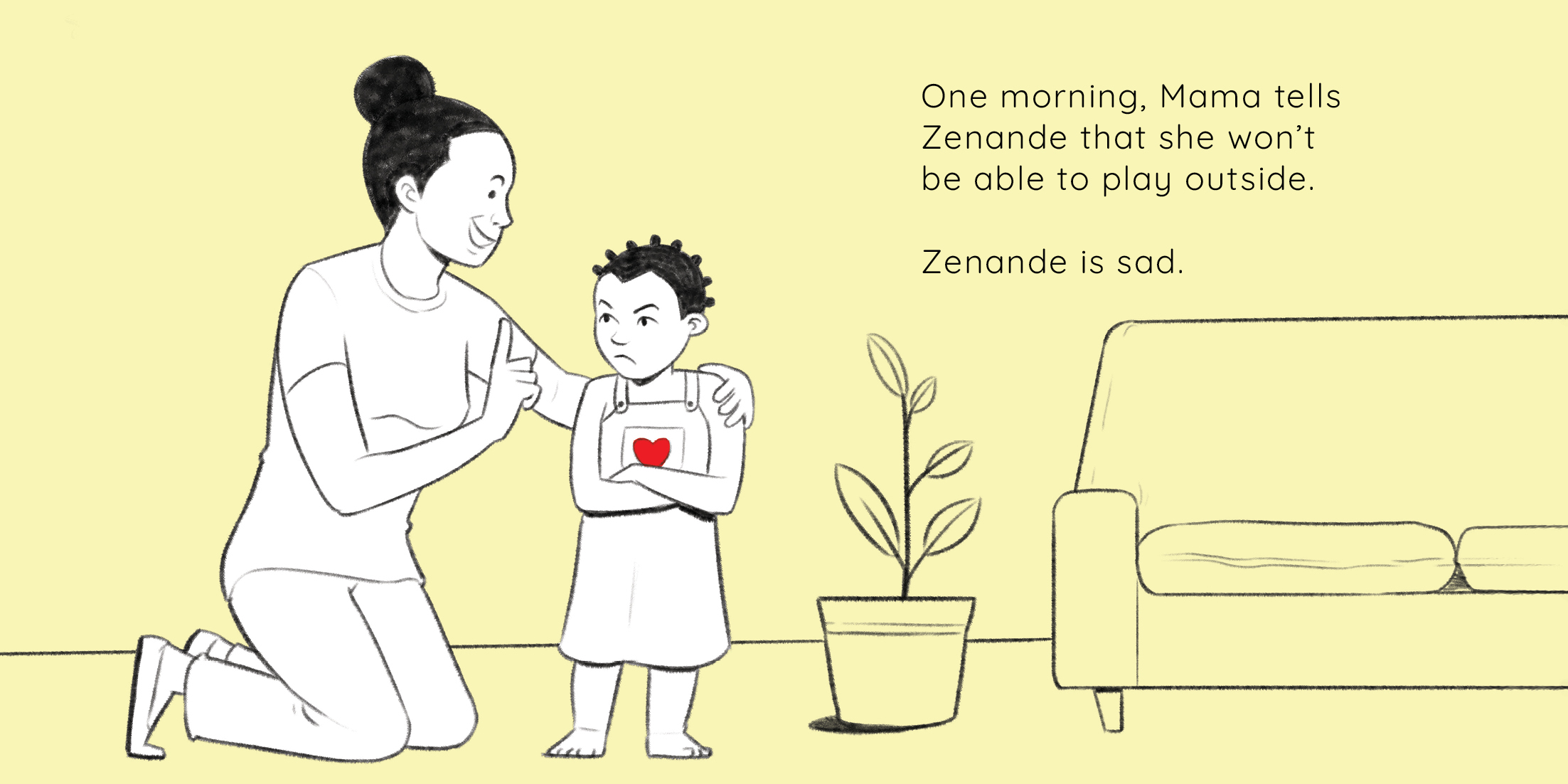 Zenande’s helping hands — original illustrated page 3, English text included