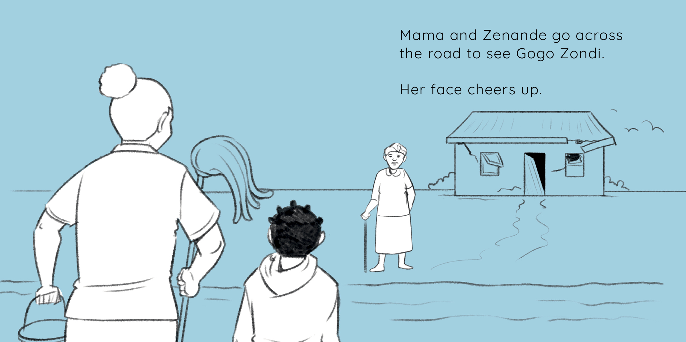 Zenande’s helping hands — original illustrated page 10, English text included