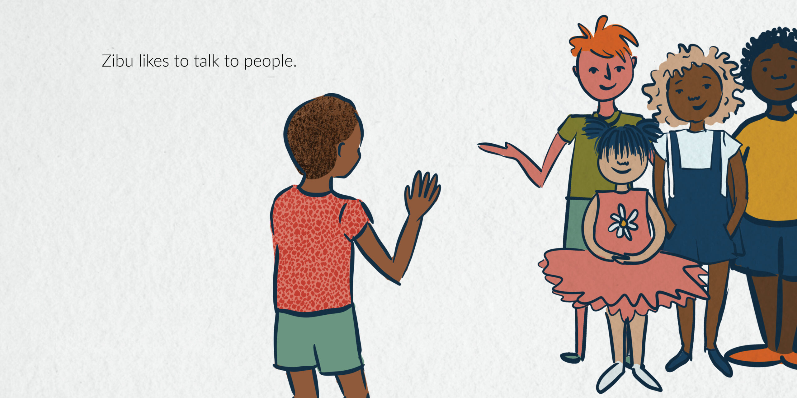 Zibu and Zizo — original illustrated page 8, English text included